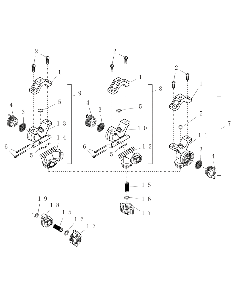 Схема запчастей Case IH 100 - (75.130.06) - NOZZLE - ASSEMBLY, ER COMBO-JET (75) - SOIL PREPARATION