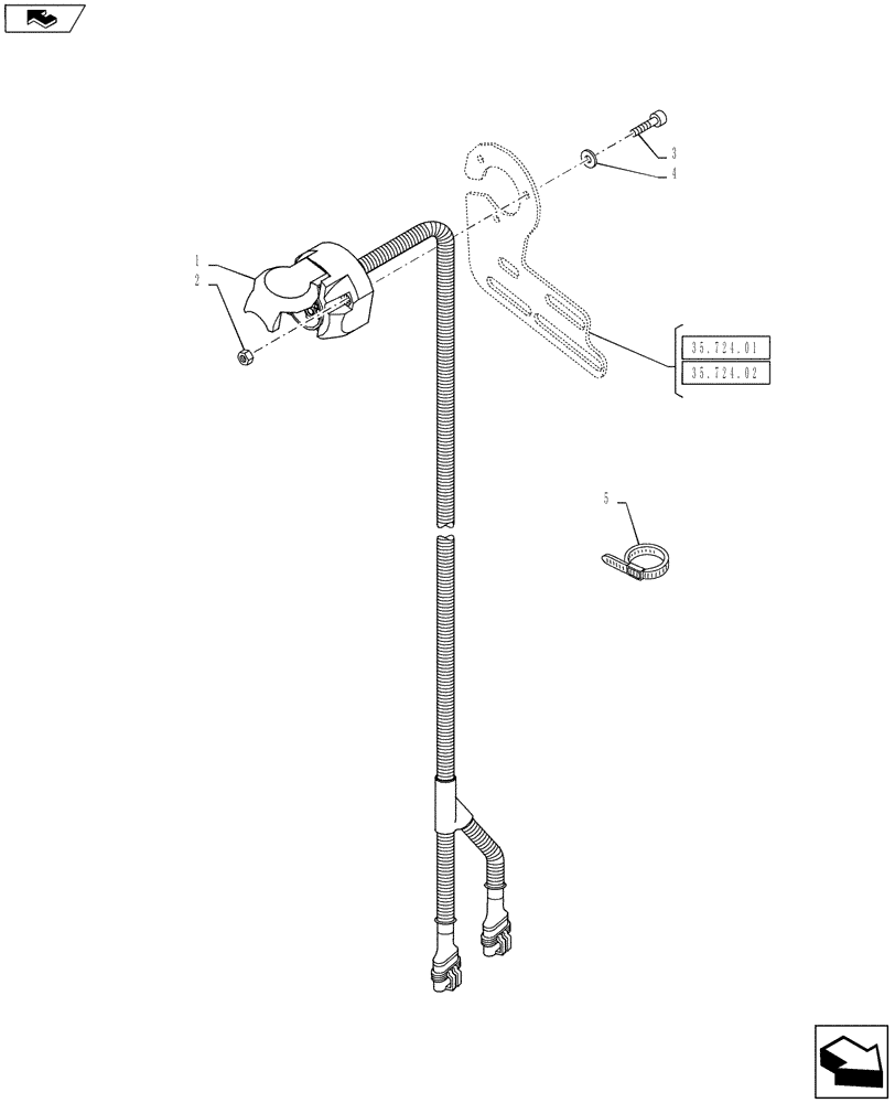 Схема запчастей Case IH PUMA 145 - (55.510.08) - VAR - 332821, 334821 - LOADER READY - FRONT LOADER HARNESS (55) - ELECTRICAL SYSTEMS
