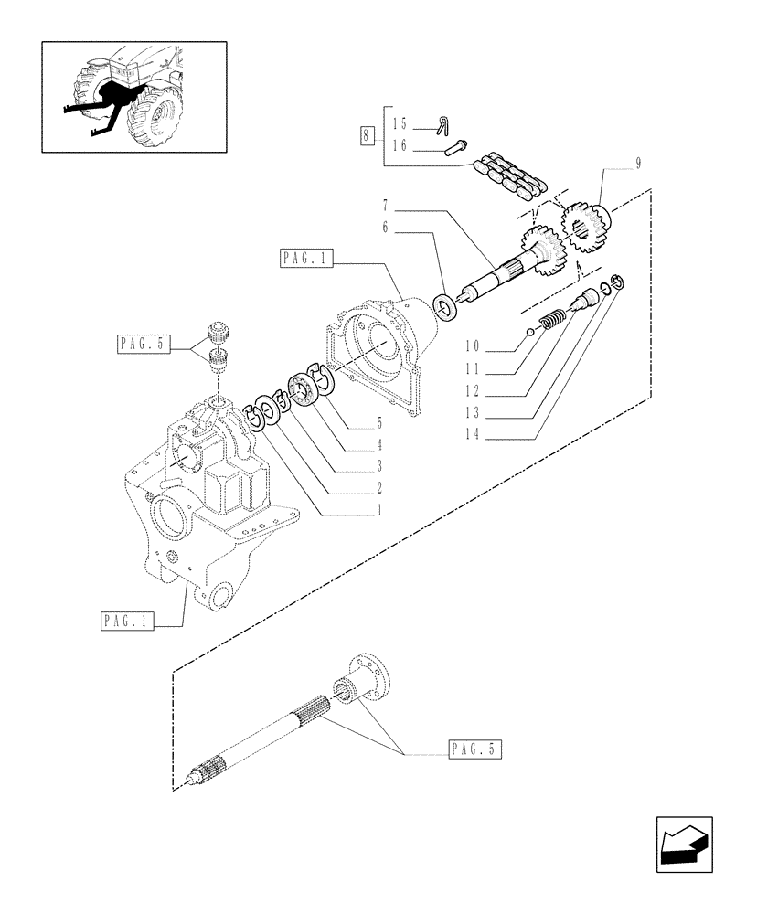 Схема запчастей Case IH MXM155 - (1.80.5[04]) - (VAR.780-781) LIFT AND FRONT PTO (WITH 6 -21 SPLINES) CCLS - DRIVE SHAFT AND RELEVANT PARTS (07) - HYDRAULIC SYSTEM