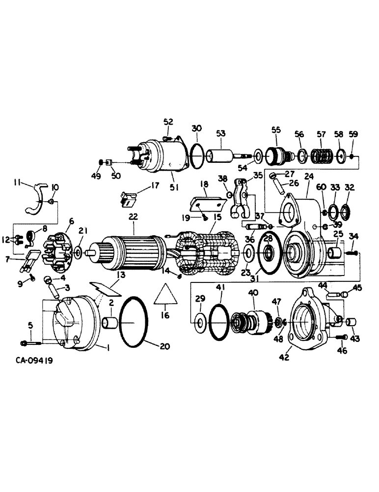 Схема запчастей Case IH 1420 - (08-17) - ELECTRICAL, CRANKING MOTOR, DELCO REMY, HEAVY DUTY SEALED (06) - ELECTRICAL
