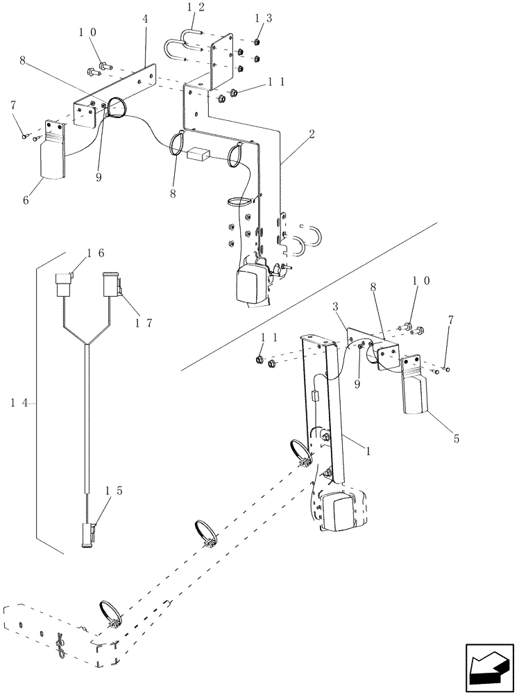Схема запчастей Case IH 7130 - (55.404.37[03]) - MARKER LIGHT, ITALIAN (55) - ELECTRICAL SYSTEMS