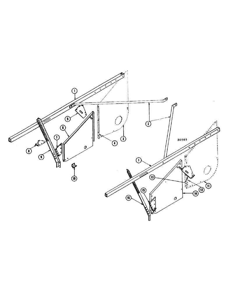 Схема запчастей Case IH 1010 - (026) - AUGER TROUGH HEADS AND EXTENSIONS, HEAVY DUTY EXTENDED CUTTER BAR (58) - ATTACHMENTS/HEADERS