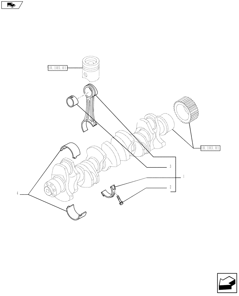 Схема запчастей Case IH F2CFE613T E003 - (10.105.02) - CONNECTING ROD (504254664) (10) - ENGINE