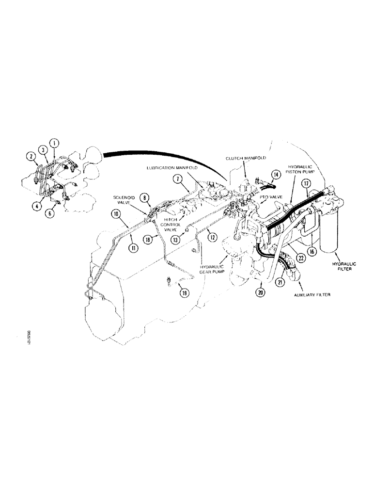 Схема запчастей Case IH 7140 - (1-014) - PICTORIAL INDEX, MAIN HYDRAULICS, TRANSMISSION SERIAL NUMBER AJB0044915 THROUGH AJB0055385 (00) - PICTORIAL INDEX