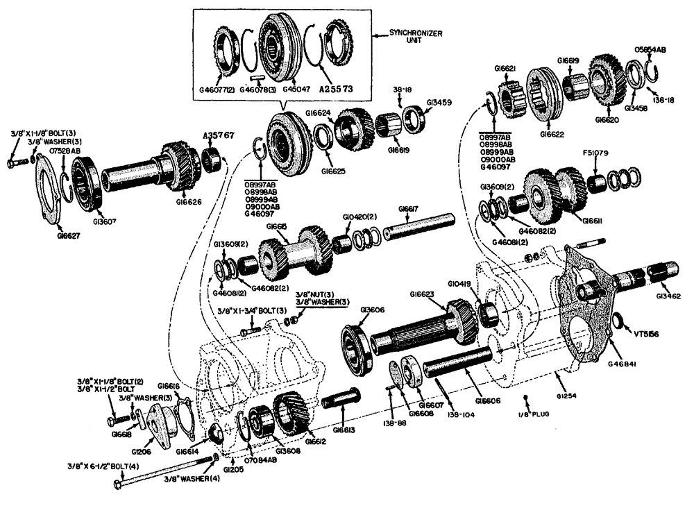 Схема запчастей Case IH 630 - (072) - SHUTTLE AND LOW RANGE UNITS WITH DRY CLUTCH DRIVE (06) - POWER TRAIN