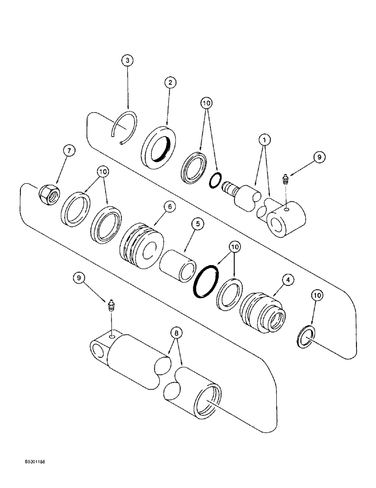Схема запчастей Case IH 890 - (8-34) - ATTACHMENT CYLINDER (08) - HYDRAULICS