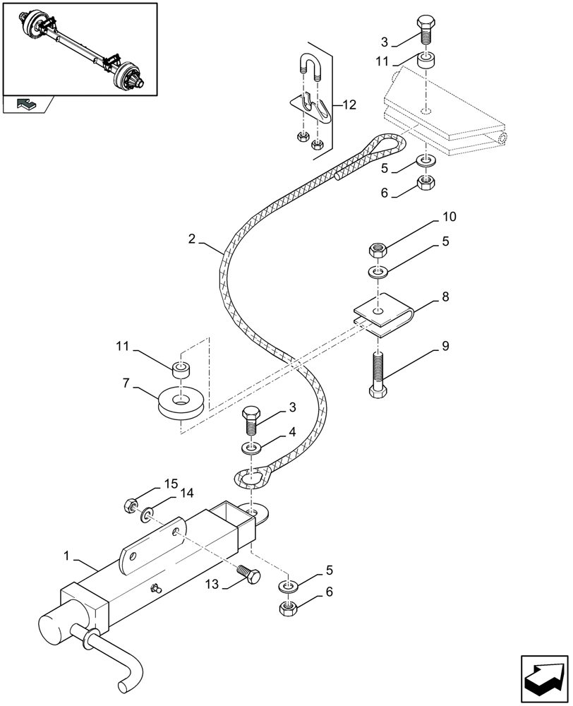 Схема запчастей Case IH LBX332P - (05.19[01]) - PARKING BRAKES - SINGLE AXLE (05) - AXLE