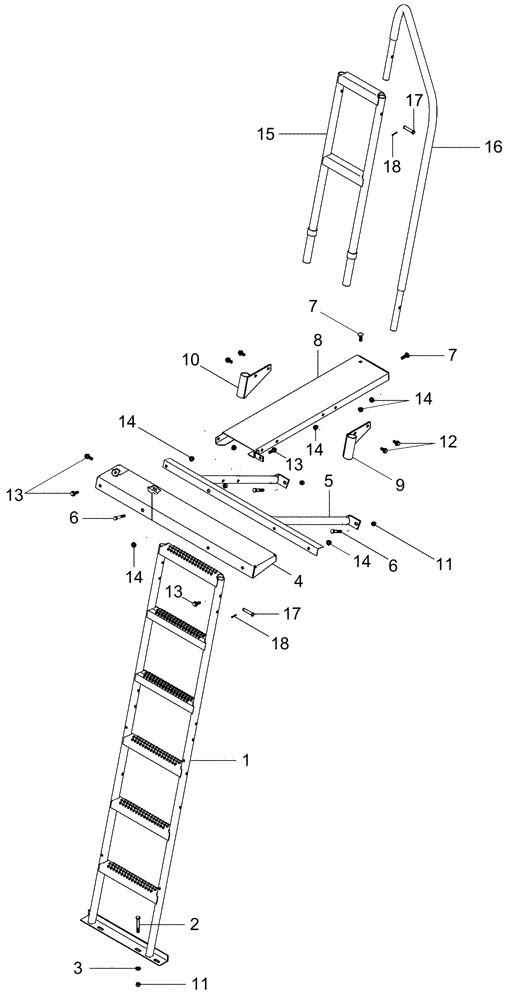 Схема запчастей Case IH CPX620 - (09F-10) - STEPS LADDERS - BASKET LID - 6 ROW NARROW AND 4 ROW WIDE (12) - CHASSIS