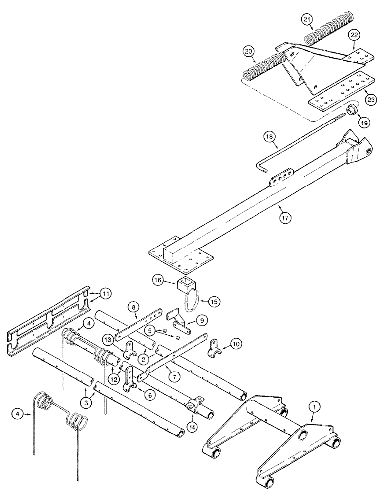 Схема запчастей Case IH 485 - (9-13) - MULCHER ATTACHMENT, ADJUSTABLE ANGLE, UNITS BUILT PRIOR TO 1980 (09) - CHASSIS/ATTACHMENTS