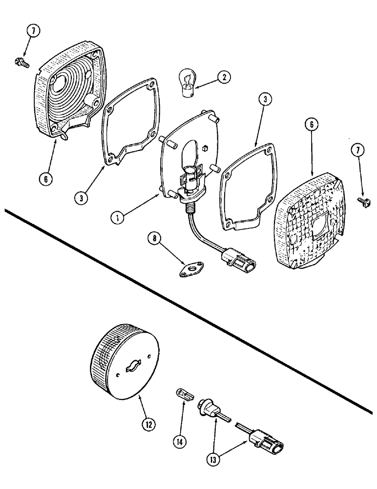 Схема запчастей Case IH 501 - (4-03) - TURN SIGNAL LAMP, TAIL LAMP (04) - ELECTRICAL SYSTEMS