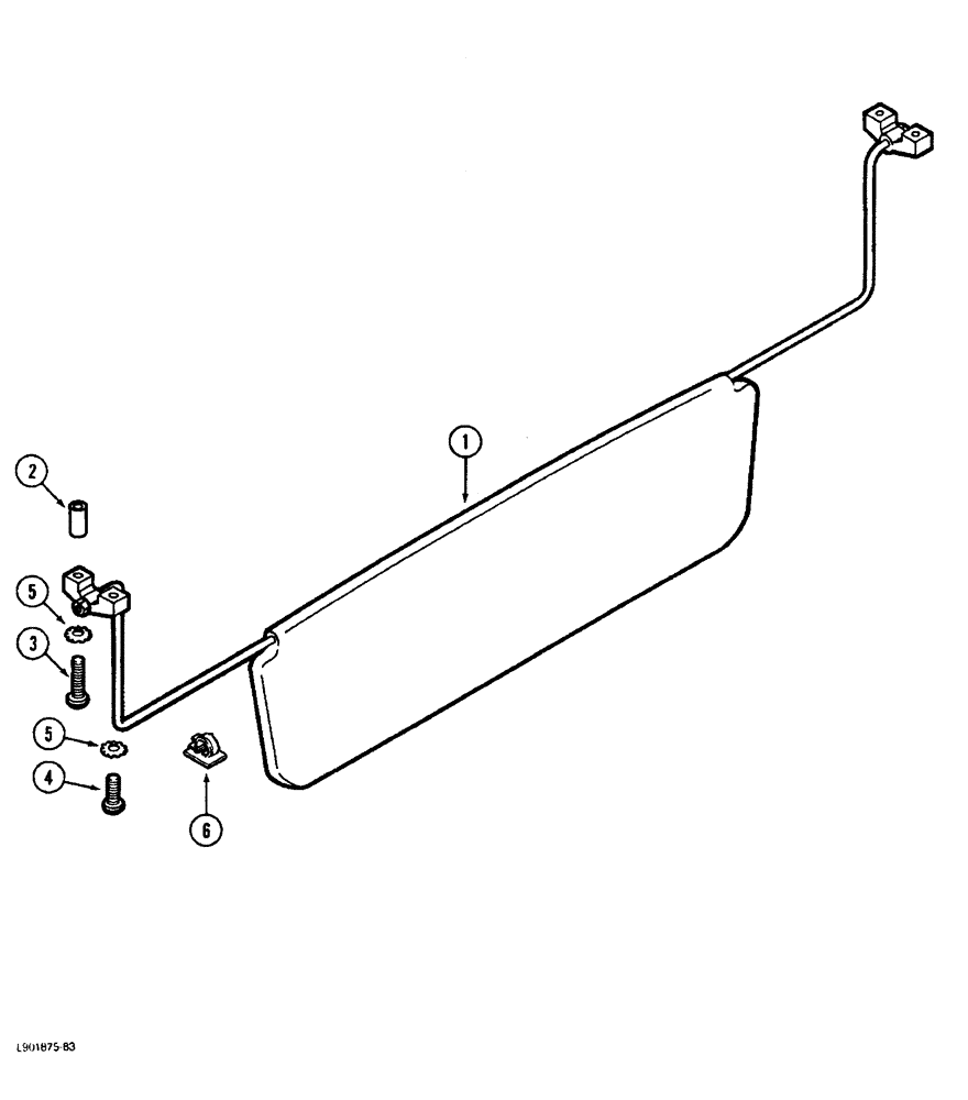 Схема запчастей Case IH 1844 - (9D-40) - SUNVISOR (10) - CAB & AIR CONDITIONING