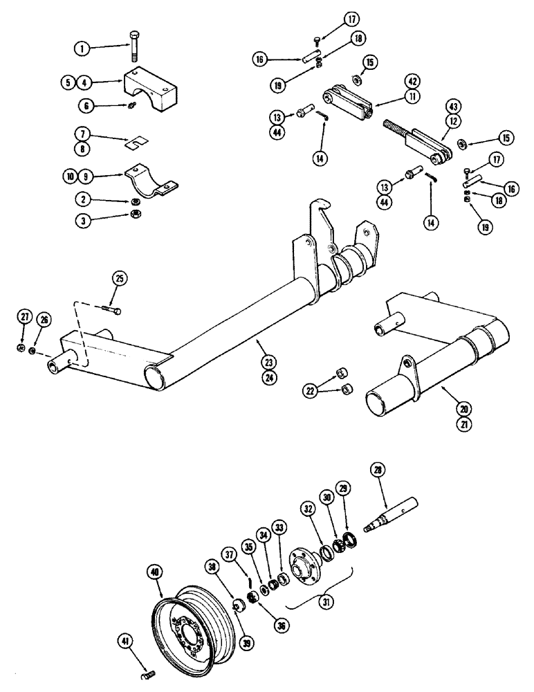 Схема запчастей Case IH DOT 17 - (06) - AXLES AND WHEELS 