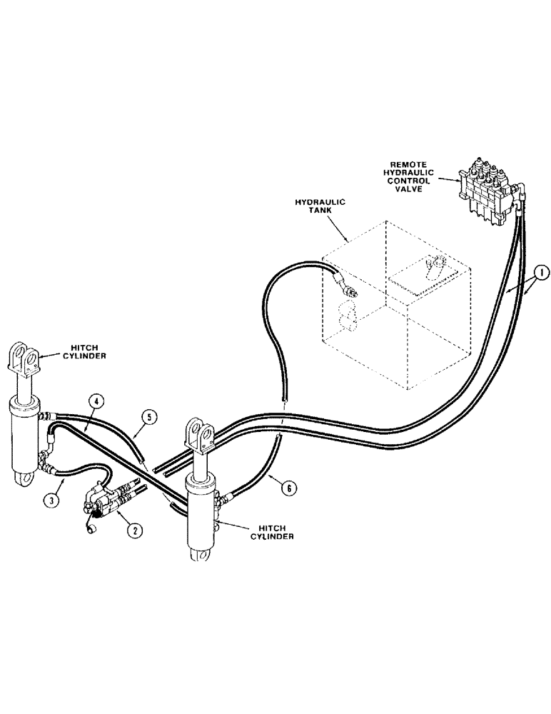 Схема запчастей Case IH 9260 - (1-028) - PICTORIAL INDEX, HITCH HYDRAULICS, MANUAL CONTROLLED (00) - PICTORIAL INDEX