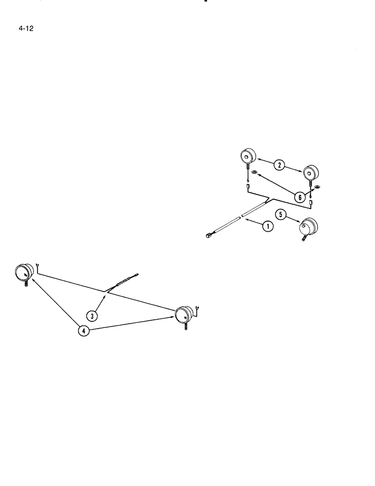 Схема запчастей Case IH 4000 - (4-12) - LIGHTING AND CONNECTIONS, WITHOUT CAB (04) - ELECTRICAL SYSTEMS
