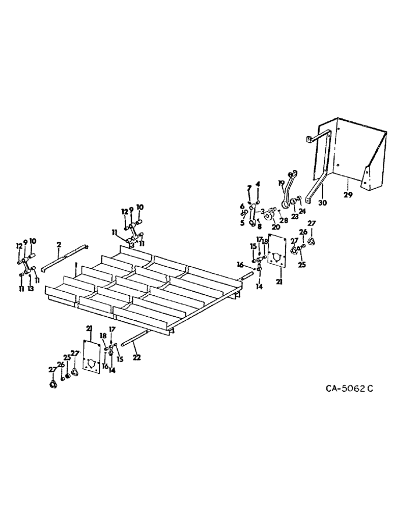 Схема запчастей Case IH 915 - (22-5) - STRAW WALKER, STRAW WALKER RETURN PAN AND DRIVE, S/N 19001 AND ABOVE Straw Walkers
