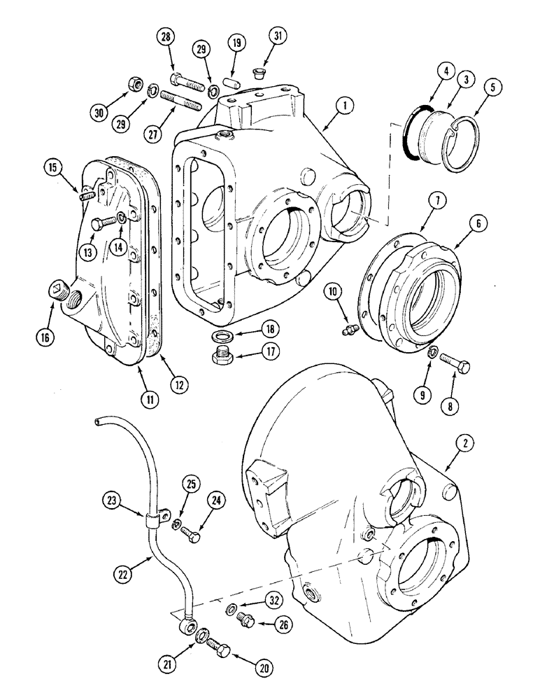 Схема запчастей Case IH 1394 - (6-252) - FINAL DRIVE HOUSING AND COVERS (06) - POWER TRAIN
