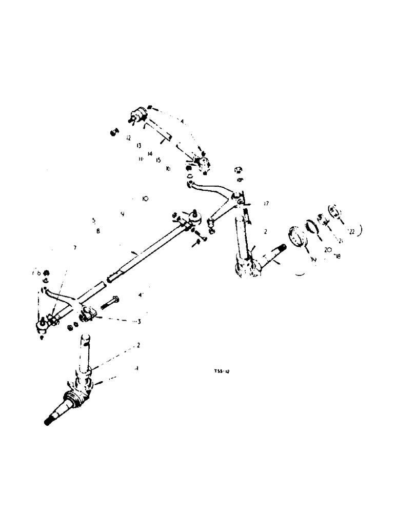 Схема запчастей Case IH 2300 - (4-15) - CHASSIS, STEERING KNUCKLES (12) - CHASSIS