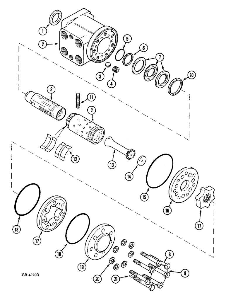 Схема запчастей Case IH 533 - (5-248) - STEERING CONTROL VALVE "DANFOSS" (05) - STEERING