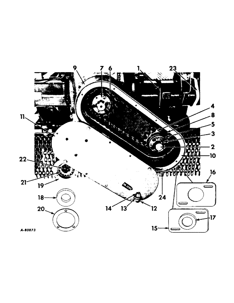 Схема запчастей Case IH H-1 - (M-5) - PTO DRIVE PARTS 