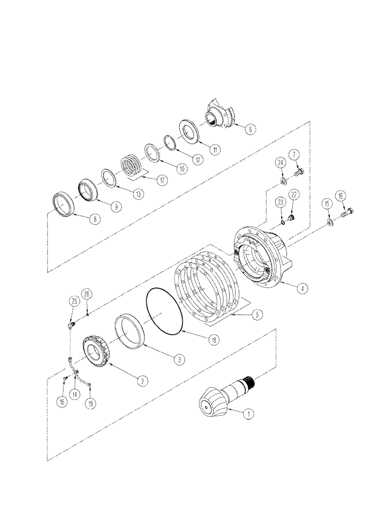 Схема запчастей Case IH STX375 - (06-53) - AXLE ASSY REAR COVER, STX 375 HEAVY DUTY, STX 440 TRACTOR QUADTRAC TRACTOR (06) - POWER TRAIN