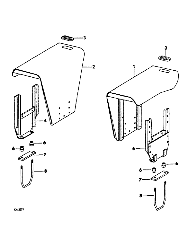 Схема запчастей Case IH 1468 - (13-09) - SUPERSTRUCTURE, DELUXE FLAT TOP FENDERS WITH ADJUSTABLE LIGHTS (05) - SUPERSTRUCTURE