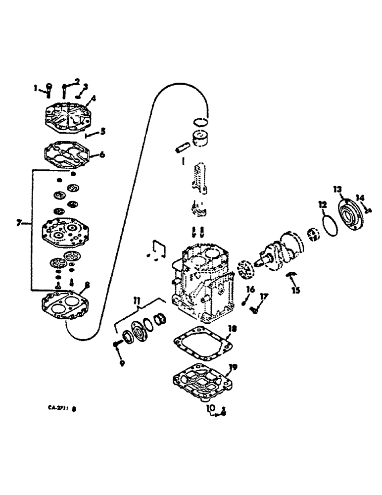 Схема запчастей Case IH 766 - (13-39) - SUPERSTRUCTURE, COMPRESSOR (05) - SUPERSTRUCTURE