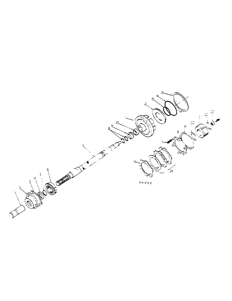 Схема запчастей Case IH 685 - (07-076) - INDEPENDENT POWER TAKE-OFF, SINGLE SPEED, LOWER OUTPUT SHAFT (04) - Drive Train