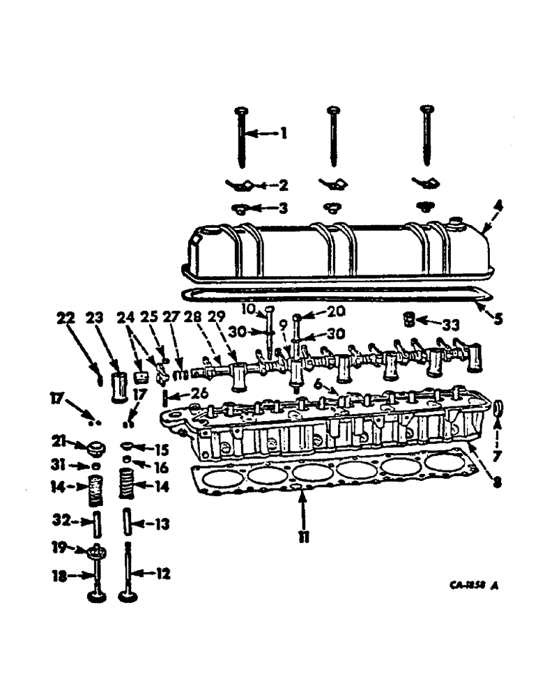 Схема запчастей Case IH 414 - (268) - CYLINDER HEAD AND RELATED PARTS (10) - ENGINE
