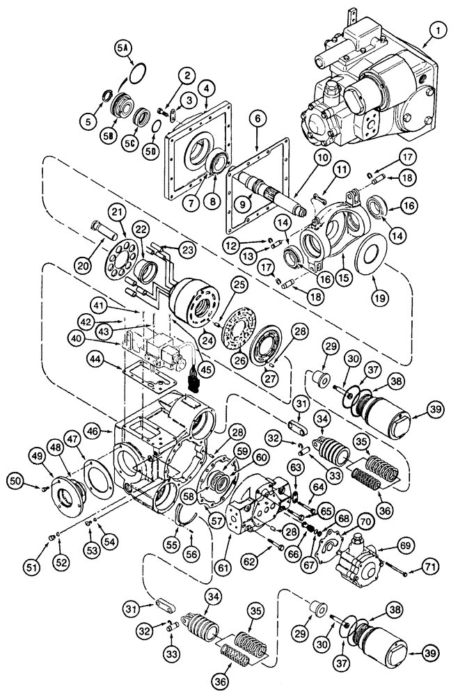 Схема запчастей Case IH 2555 - (06-09) - PUMP ASSY - HYDROSTATIC (03) - POWER TRAIN