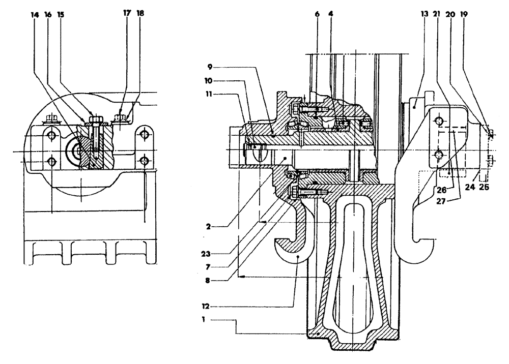 Схема запчастей Case IH 7700 - (A03[16]) - FRONT TRACK IDLER Mainframe & Functioning Components