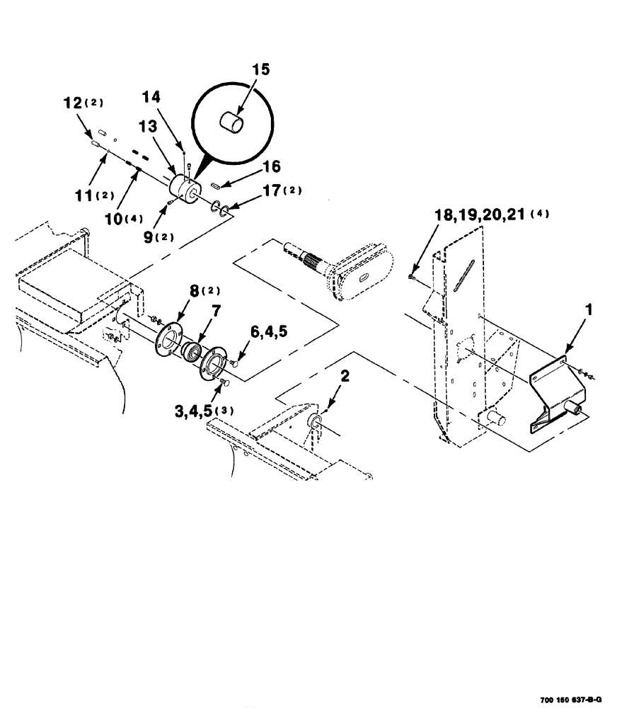 Схема запчастей Case IH 8576 - (03-006) - PICKUP MOUNTING ASSEMBLY, S.N. CFH0163129 AND LATER Pickup