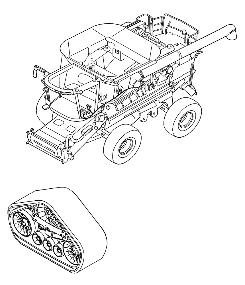 Схема запчастей Case IH 8230 - (00.000.48) - PICTORIAL INDEX - SUSPENSION AND TRACKS (00) - GENERAL & PICTORIAL INDEX