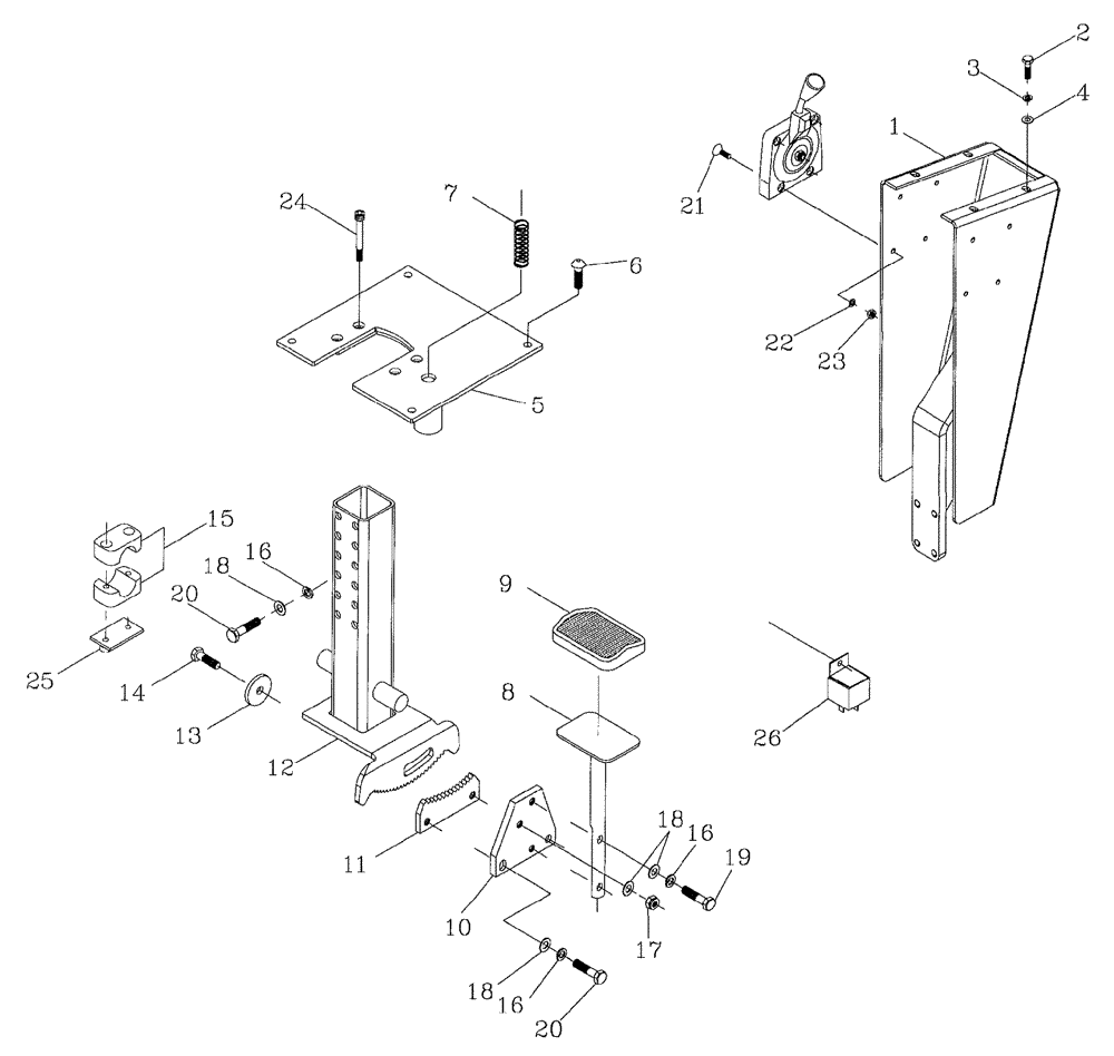 Схема запчастей Case IH 7700 - (A11[09]) - TRACTION CONTROL PEDESTAL,  7700 Mainframe & Functioning Components