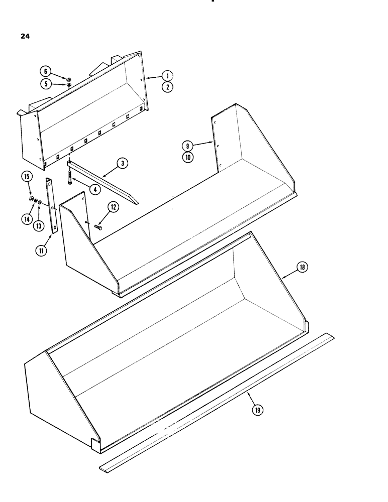 Схема запчастей Case IH 66L - (24) - MANURE FORK (82) - FRONT LOADER & BUCKET