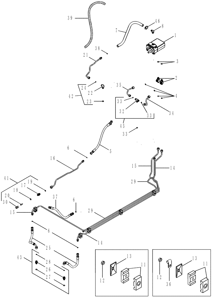 Схема запчастей Case IH MX305 - (07-03) - BRAKES - HYDRAULIC SYSTEM, WITH HYDRAULIC TRAILER BRAKES (07) - BRAKES