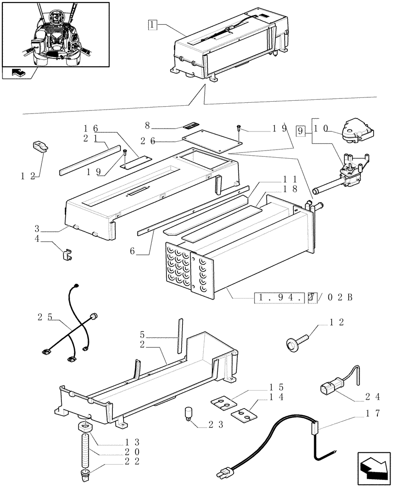 Схема запчастей Case IH PUMA 115 - (1.94.2/01E) - AUTOMATIC CLIMATE CONTROL - AIR CONDITIONER - BREAKDOWN - D5941 (VAR.330643) (10) - OPERATORS PLATFORM/CAB