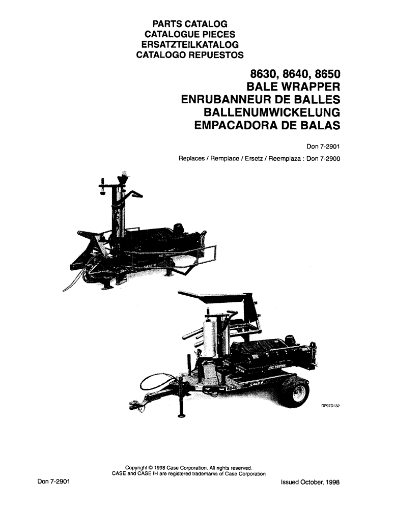 Схема запчастей Case IH 8650 - (1-00) - PARTS CATALOG 