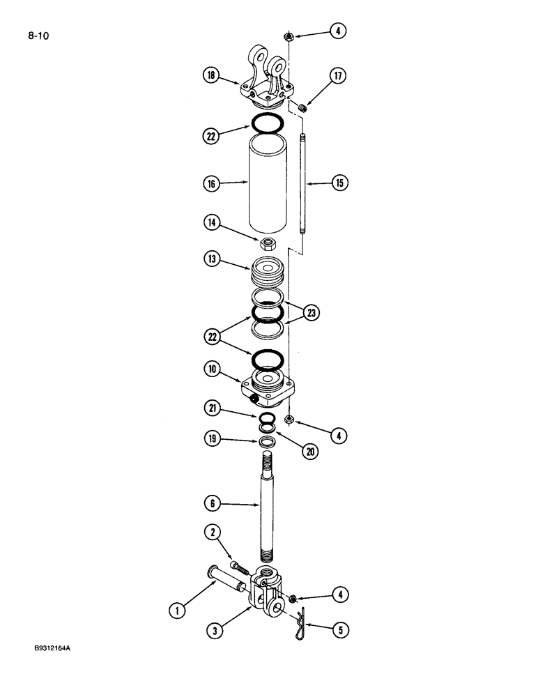 Схема запчастей Case IH 3309 - (8-10) - HEADER LIFT HYDRAULIC CYLINDER (07) - HYDRAULICS