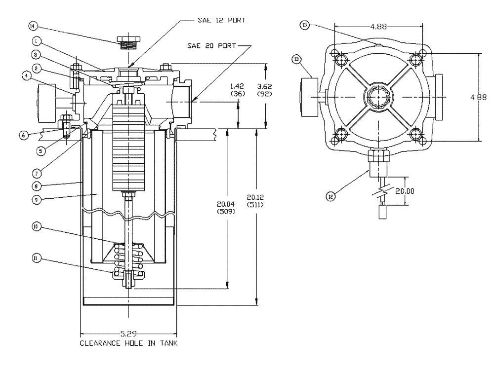 Схема запчастей Case IH PATRIOT WT - (06-014) - AUXILIARY SYSTEM IN/TANK RETURN FILTER Hydraulic Plumbing