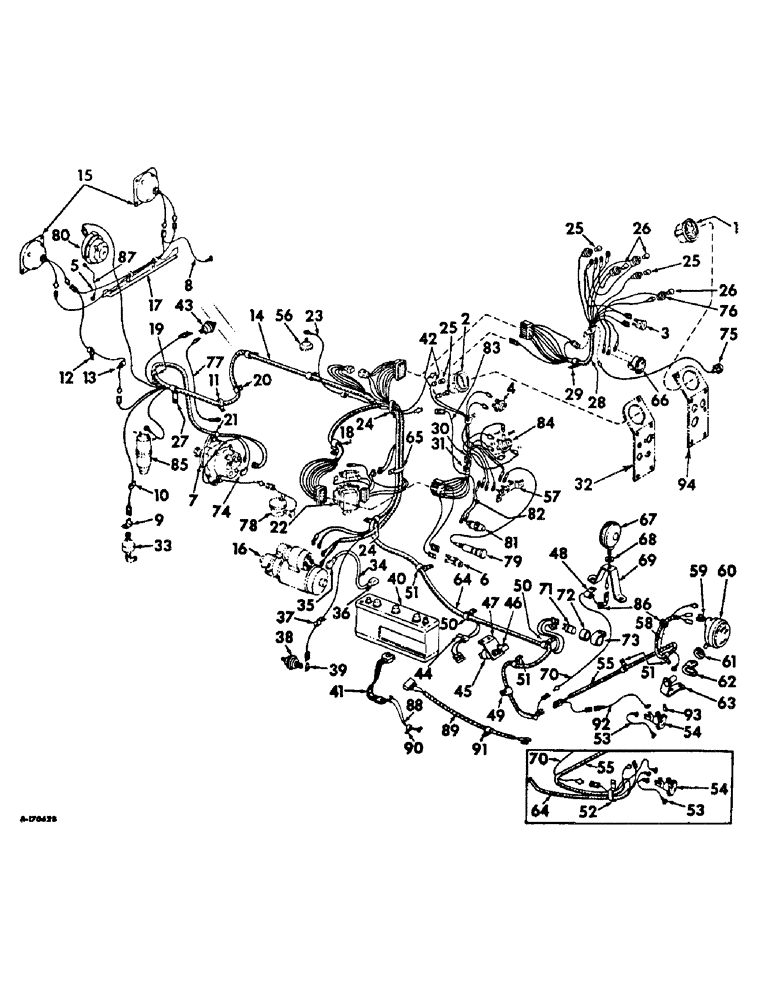Схема запчастей Case IH 2856 - (G-14) - ELECTRICAL SYSTEM, STARTING AND LIGHTING, INTERNATIONAL CARBURETED ENGINE TRACTORS (06) - ELECTRICAL SYSTEMS
