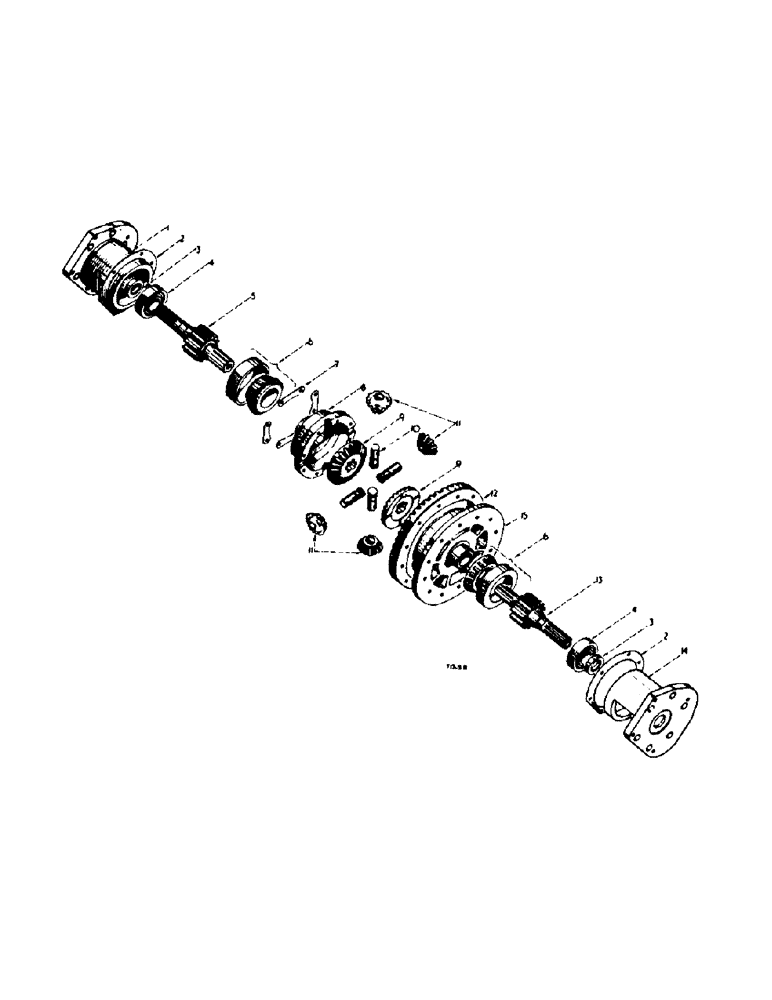 Схема запчастей Case IH 354 - (4-29) - CHASSIS, DIFFERENTIAL (12) - CHASSIS