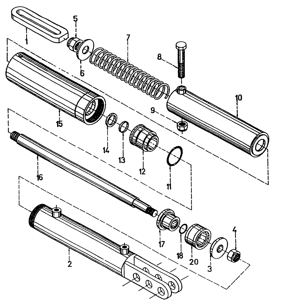 Схема запчастей Case IH 7700 - (B01[05A]) - HYDRAULIC CYLINDER {CROPDIVIDER LIFT ARMS} Hydraulic Components & Circuits