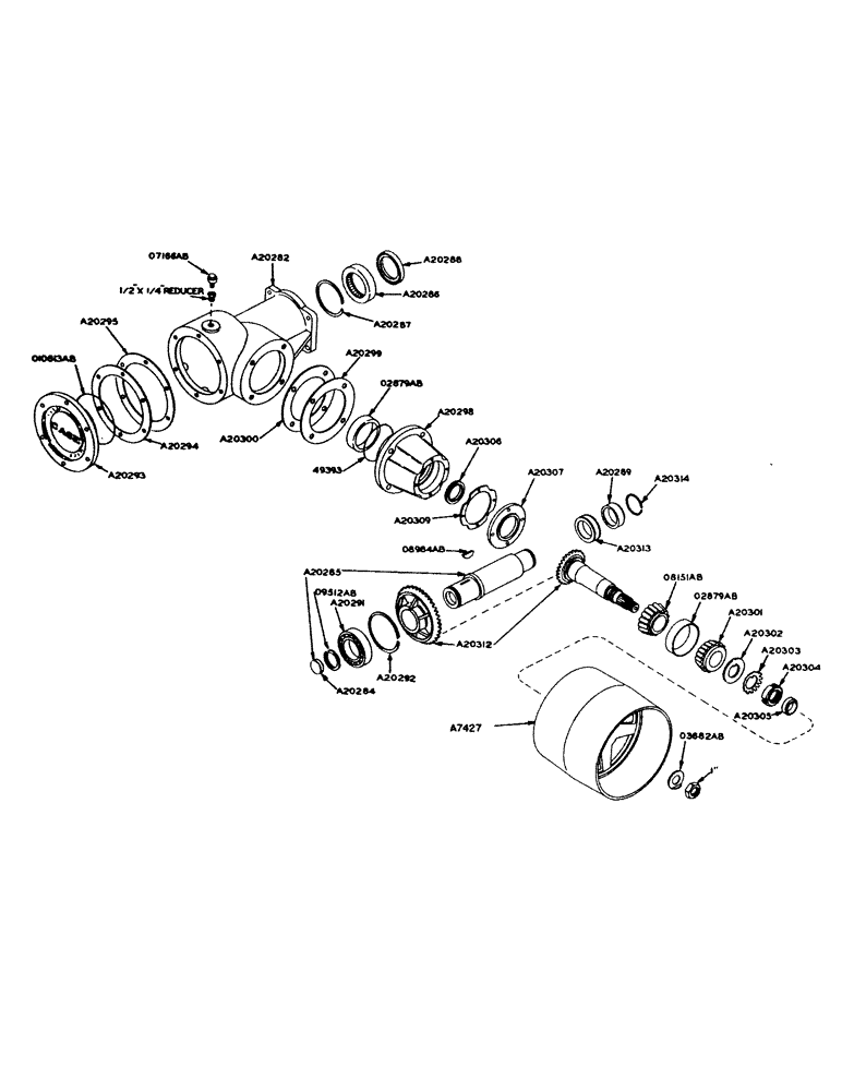 Схема запчастей Case IH 700 - (206) - REAR MOUNTED BELT PULLEY (06) - POWER TRAIN