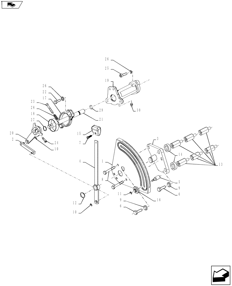 Схема запчастей Case IH FARMALL 45A - (35.108.01[01]) - HITCH CONTROL LEVER (35) - HYDRAULIC SYSTEMS