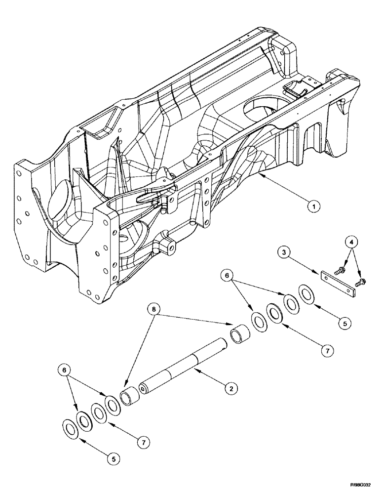 Схема запчастей Case IH MX240 - (5-024) - FRONT AXLE, MOUNTING (05) - STEERING