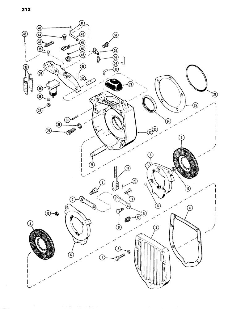 Схема запчастей Case IH 870 - (212) - DIFFERENTIAL BRAKE (06) - POWER TRAIN