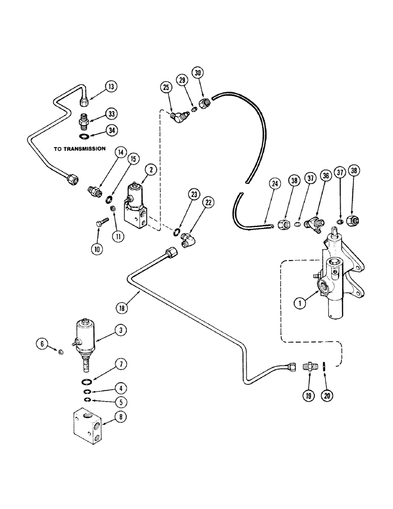 Схема запчастей Case IH 2394 - (7-06) - DIFFERENTIAL LOCK CIRCUITRY (07) - BRAKES