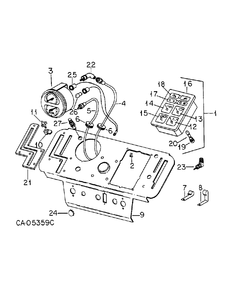 Схема запчастей Case IH HYDRO 186 - (11-01) - INSTRUMENTS, INSTRUMENT PANEL AND GAUGES Instruments