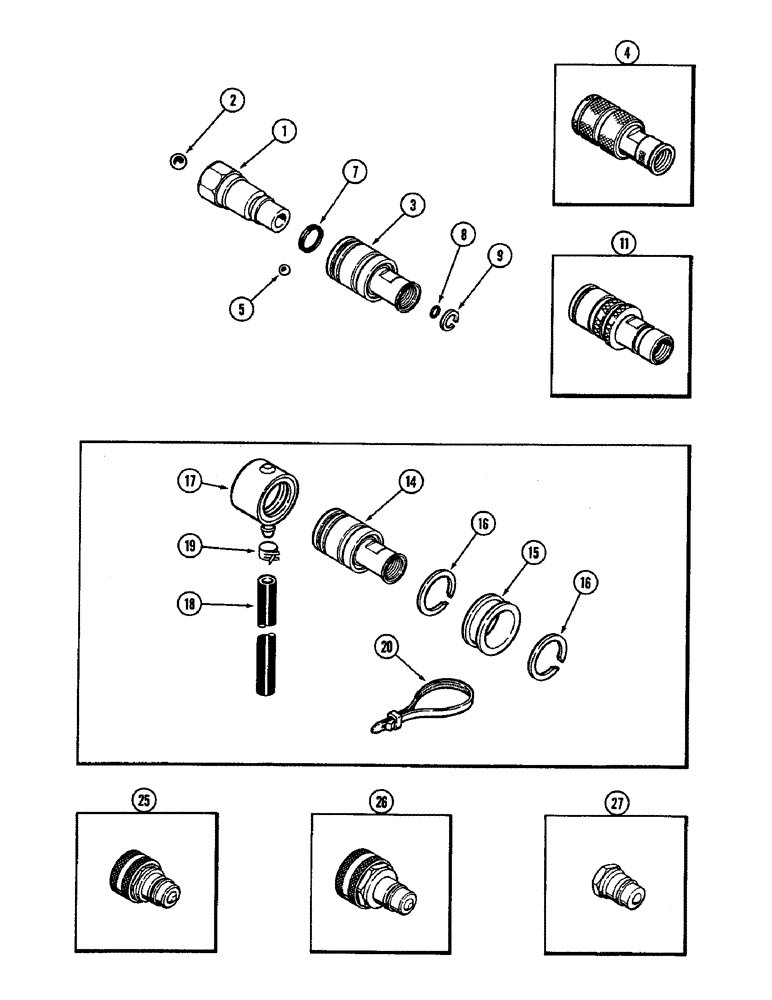 Схема запчастей Case IH 3294 - (8-338) - REMOTE HYDRAULICS, QUICK DISCONNECT COUPLINGS (08) - HYDRAULICS