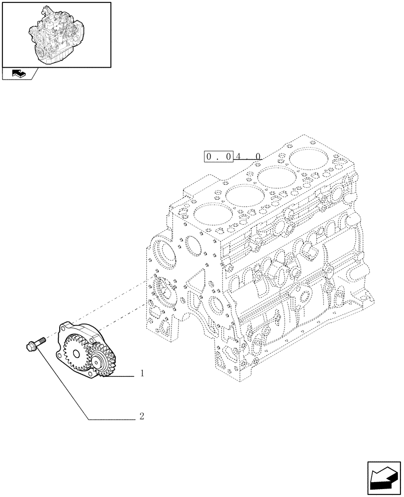 Схема запчастей Case IH F4GE9484K J601 - (0.30.0) - OIL PUMP - ENGINE (504099880) 
